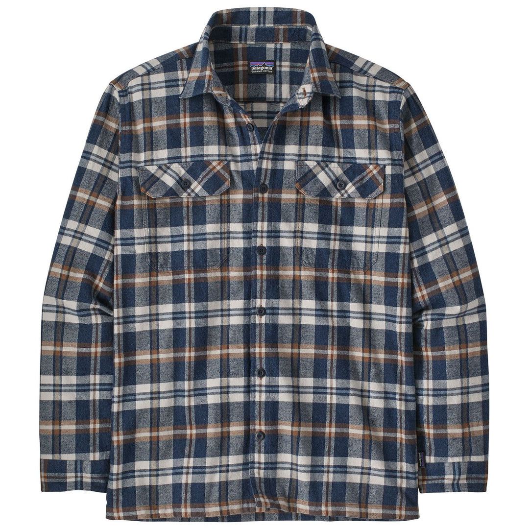 Patagonia Men's L/S Organic Cotton MW Fjord Flannel Shirt Fields: New Navy Image 01