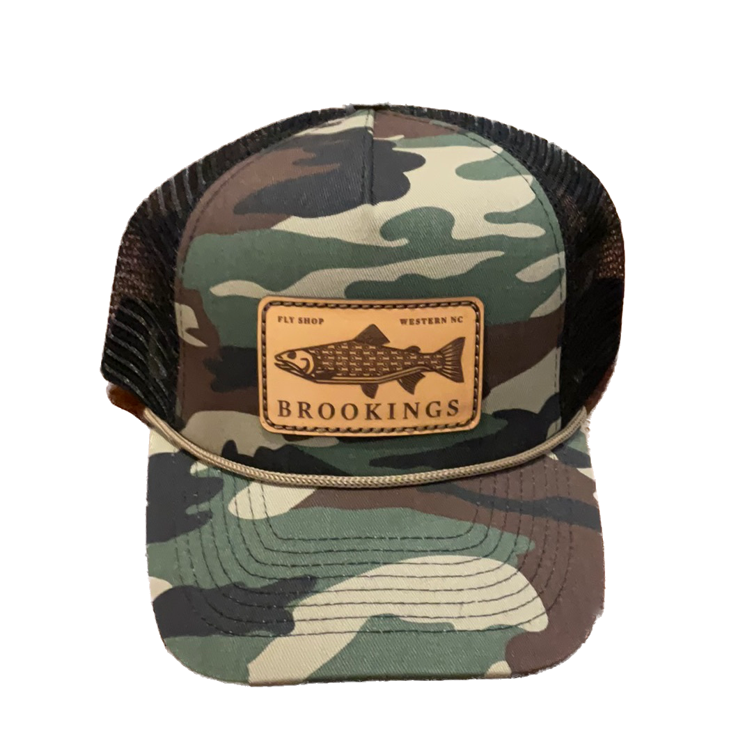 Brookings Leather Fish Patch Trucker Hat – Brookings Anglers