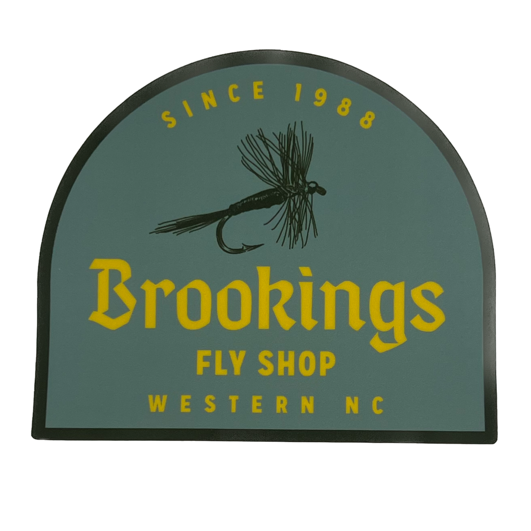 Brookings Sticker Blue Arch Dry Fly