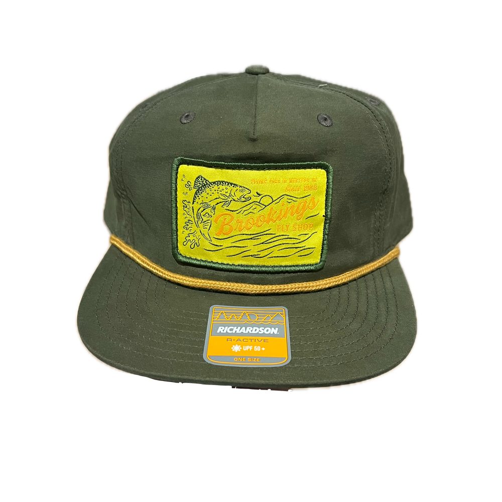 Brookings Yellow Retro Patch Rope Hat