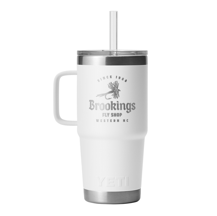 Yeti Rambler Straw Mug w/ Brookings Dry Fly Logo