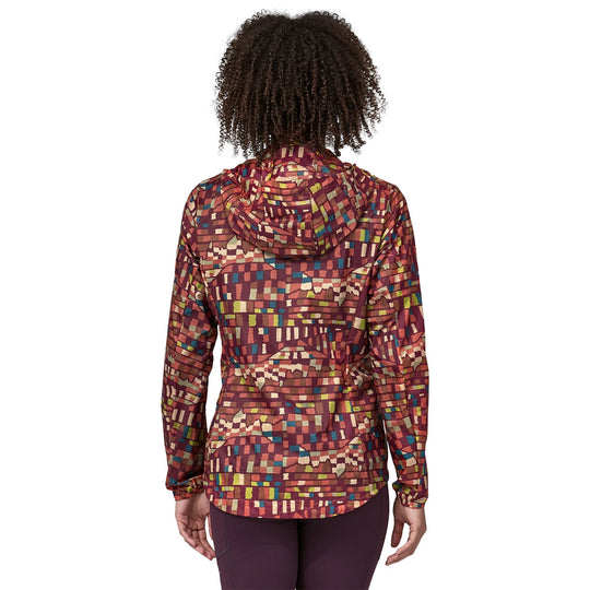 Patagonia Women's Houdini Jacket Fitz Roy Patchwork Night Plum Image 03