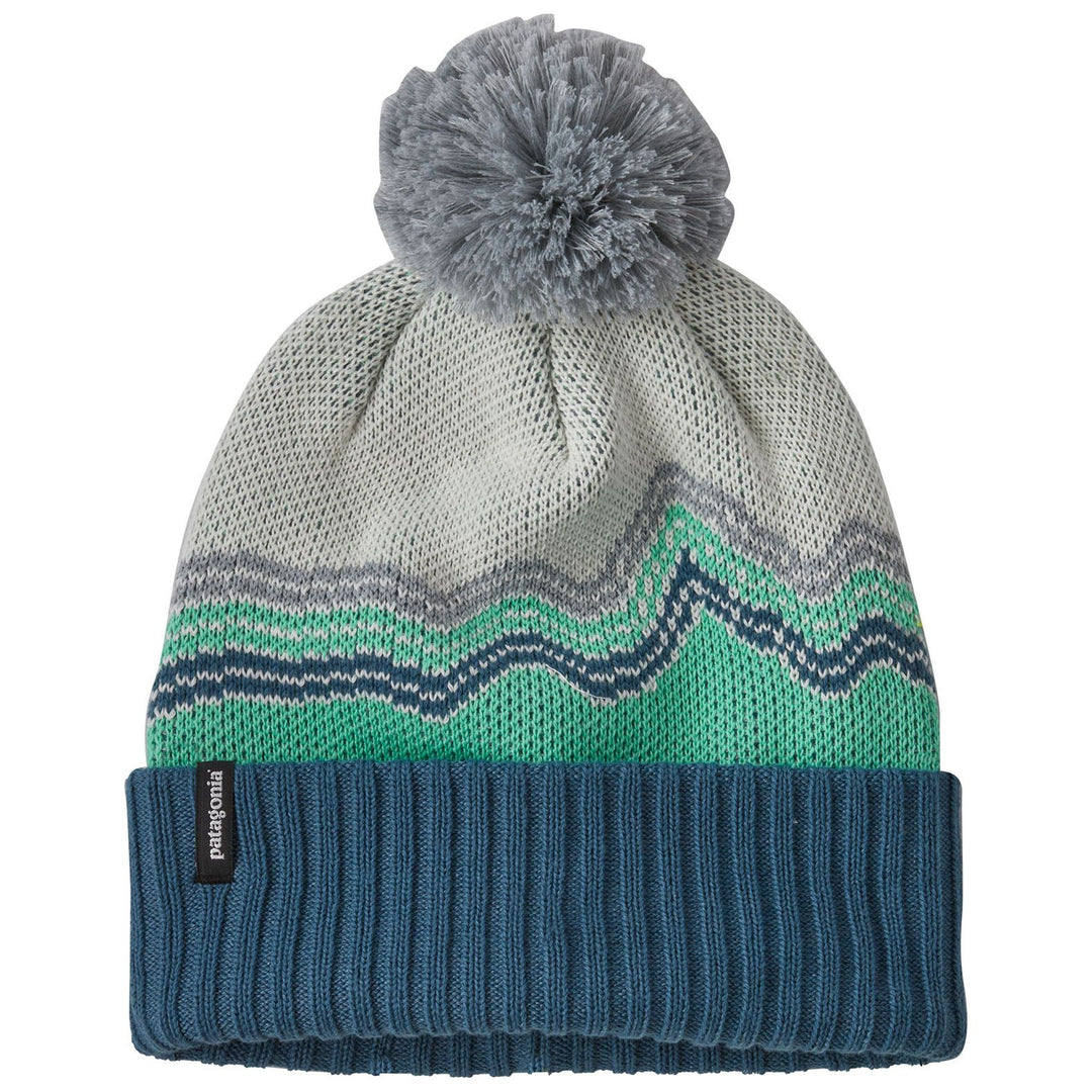 Patagonia Kid's Powder Town Beanie Ridge Rise Knit: Fresh Teal Image 01