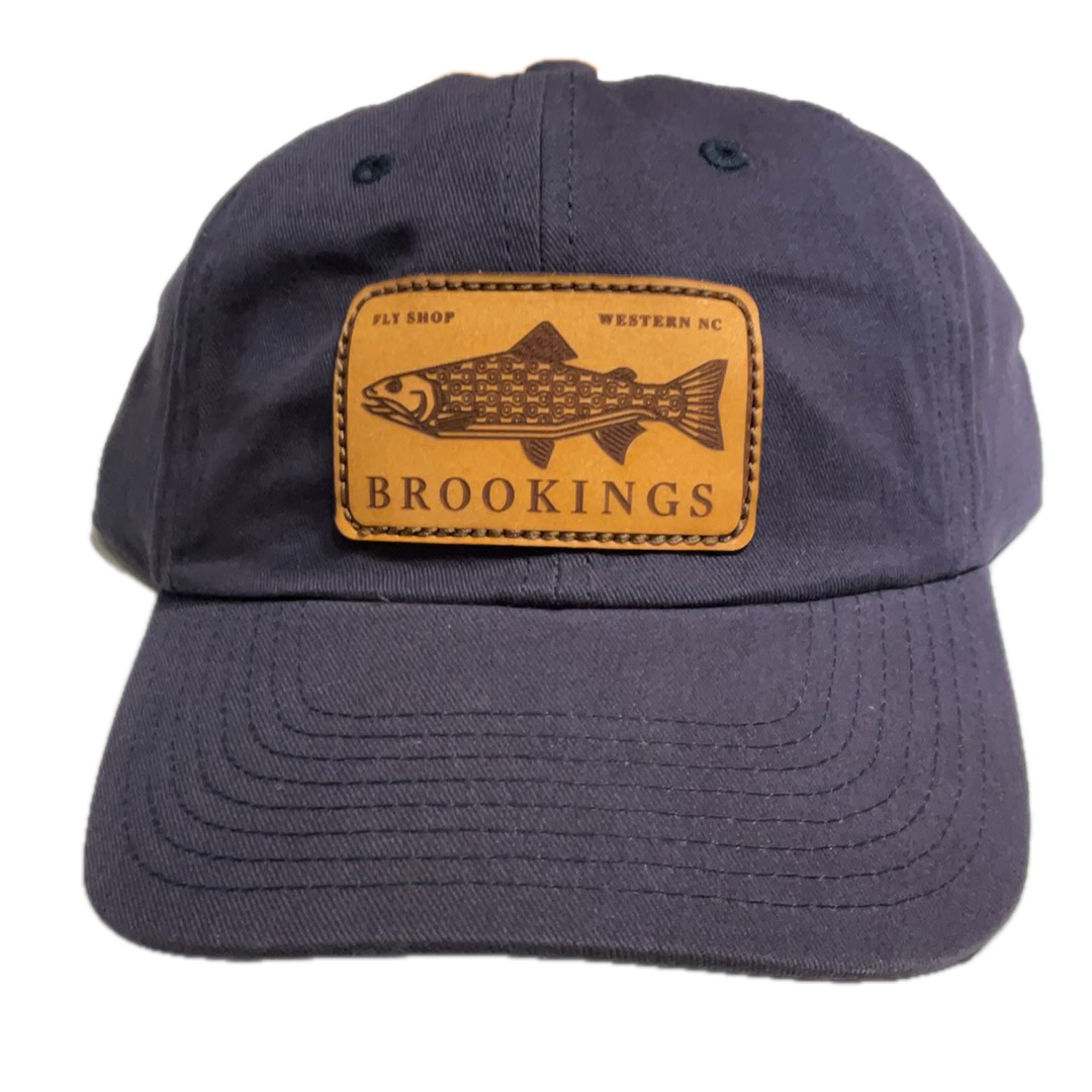 Brookings Leather Fish Patch Dad Hat – Brookings Anglers