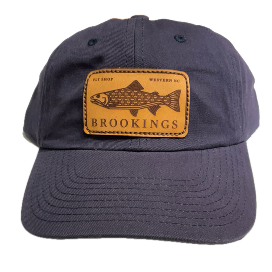 Brookings Leather Fish Patch Dad Hat