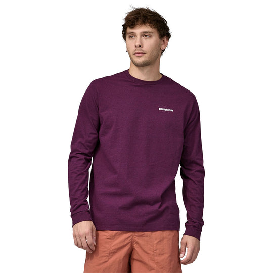 Patagonia Men's L/S P-6 Logo Responsibili-Tee Night Plum Image 04