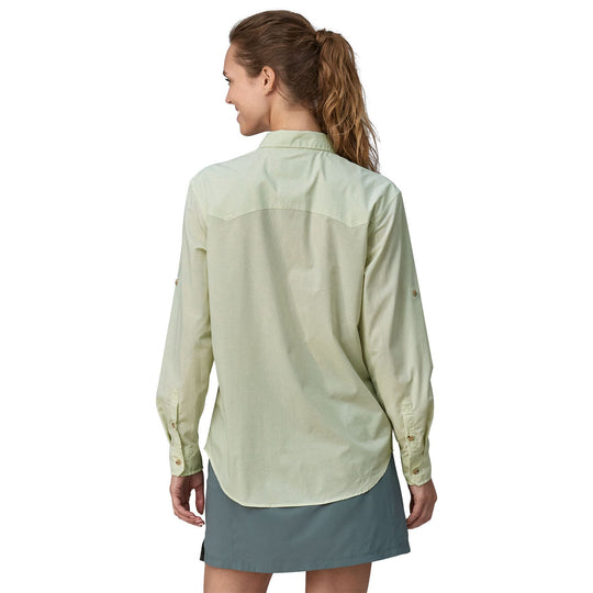 Patagonia Women's L/S Sun Stretch Shirt Over Under Water: Wispy Green Image 04