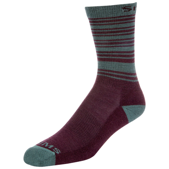 Simms Women's Merino Lightweight Hiker Sock Garnet Image 01