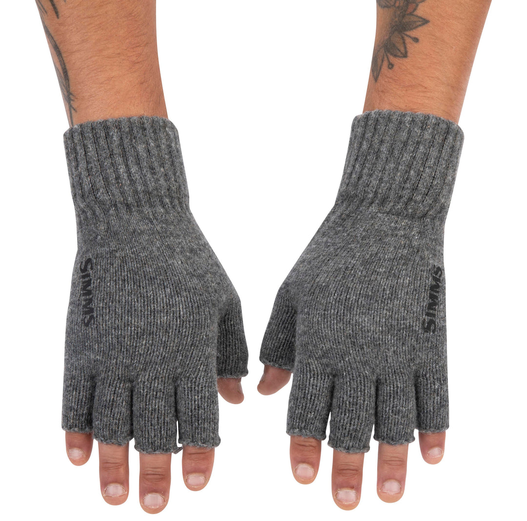 Simms Wool Half Finger Mitt Steel Image 01