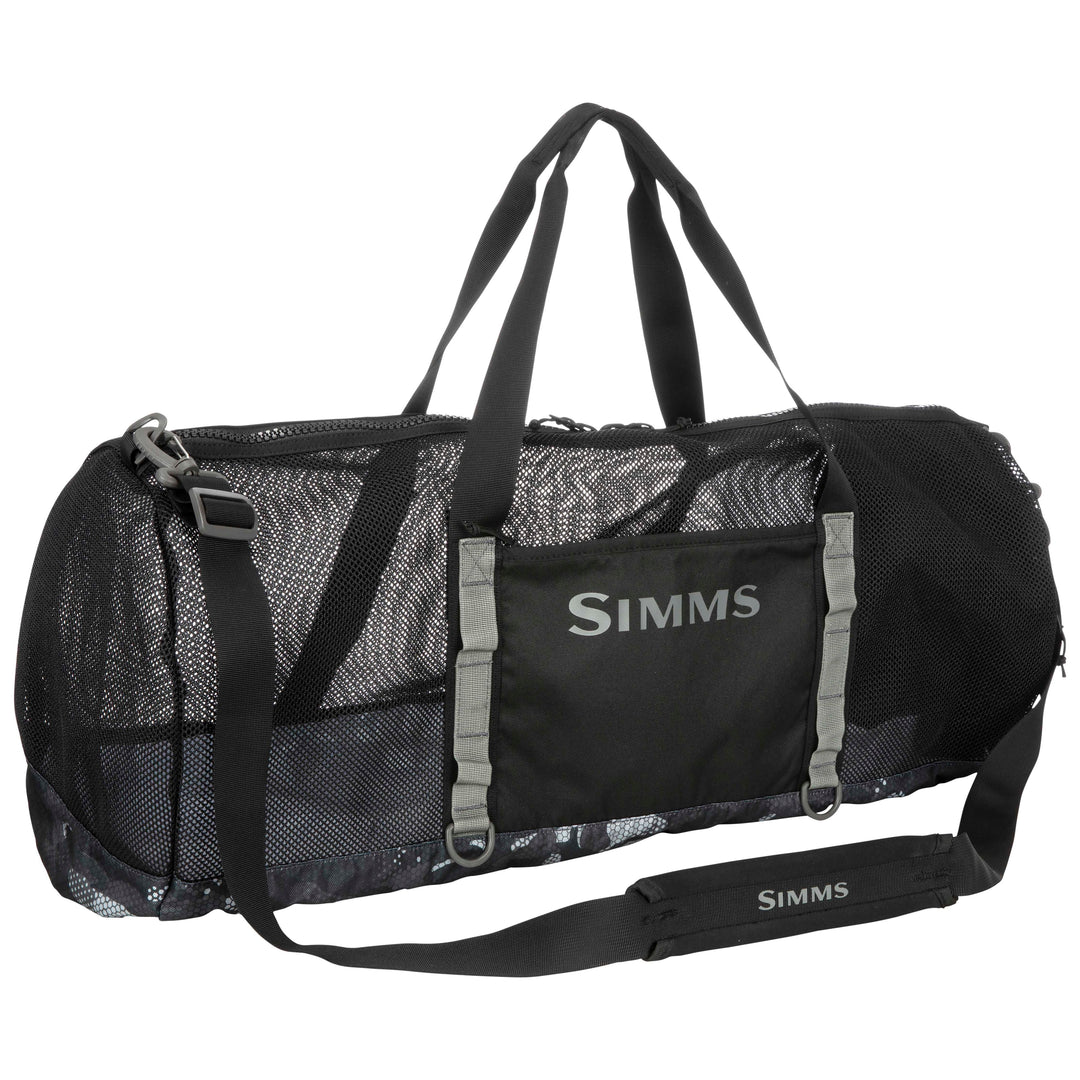 Simms Challenger Mesh Duffel 60L Hex Flo Camo Carbon Image 03