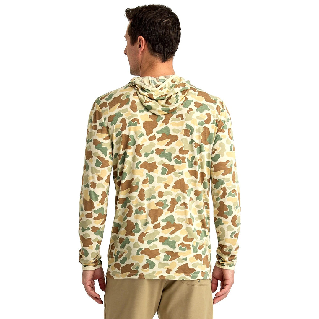 Free Fly Men's Bamboo Lightweight Hoodie Vintage Camo Image 02