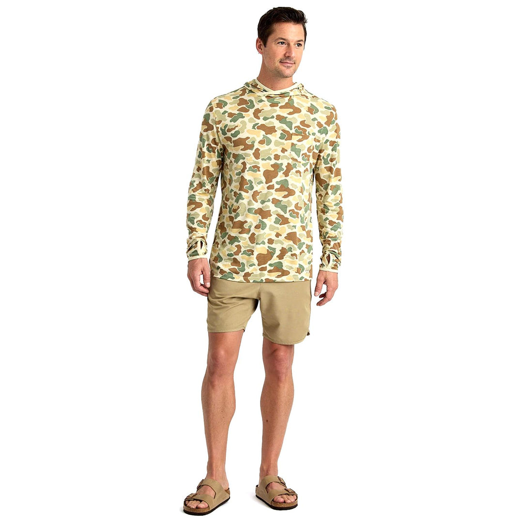 Free Fly Men's Bamboo Lightweight Hoodie Vintage Camo Image 05