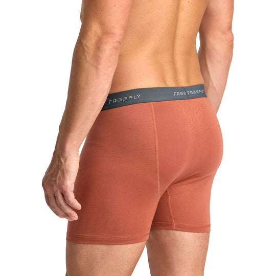 Free Fly Men's Bamboo Motion Boxer Brief Redwood Image 01