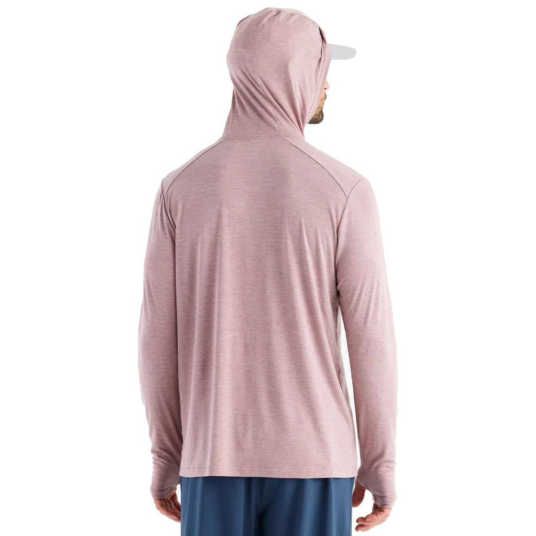 Free Fly Men's Bamboo Shade Hoodie Heather Adobe Red Image 02