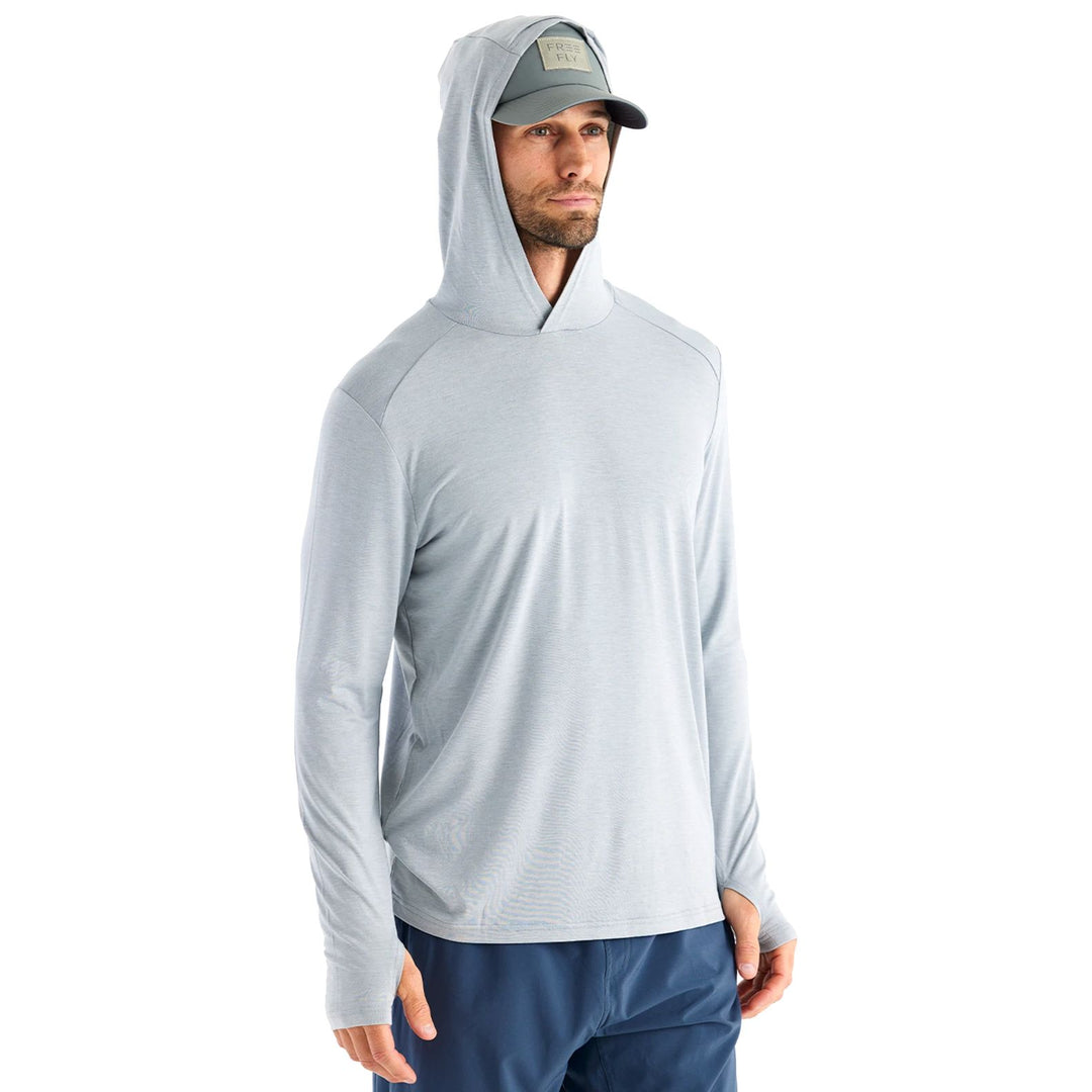 Free Fly Men's Bamboo Shade Hoodie Heather Aspen Grey Image 03