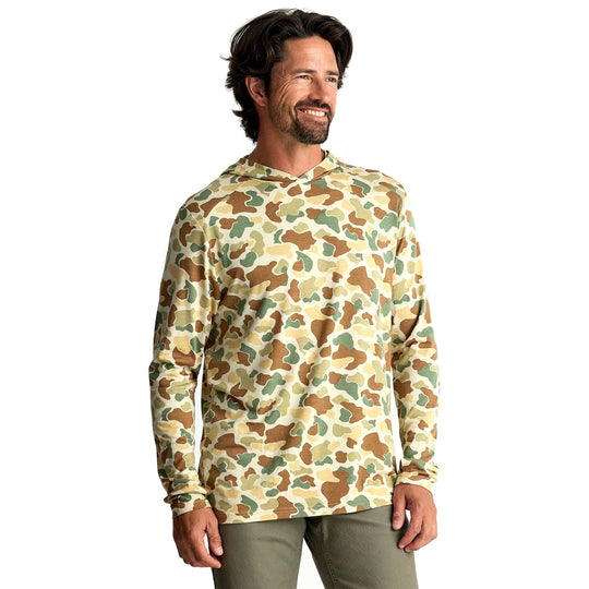 Free Fly Men's Bamboo Shade Hoodie Vintage Camo Image 01