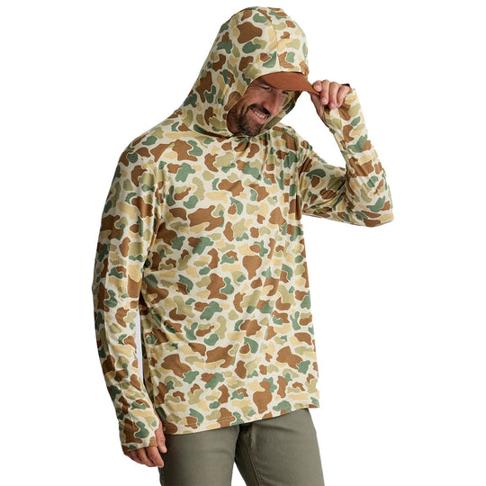 Free Fly Men's Bamboo Shade Hoodie Vintage Camo Image 03