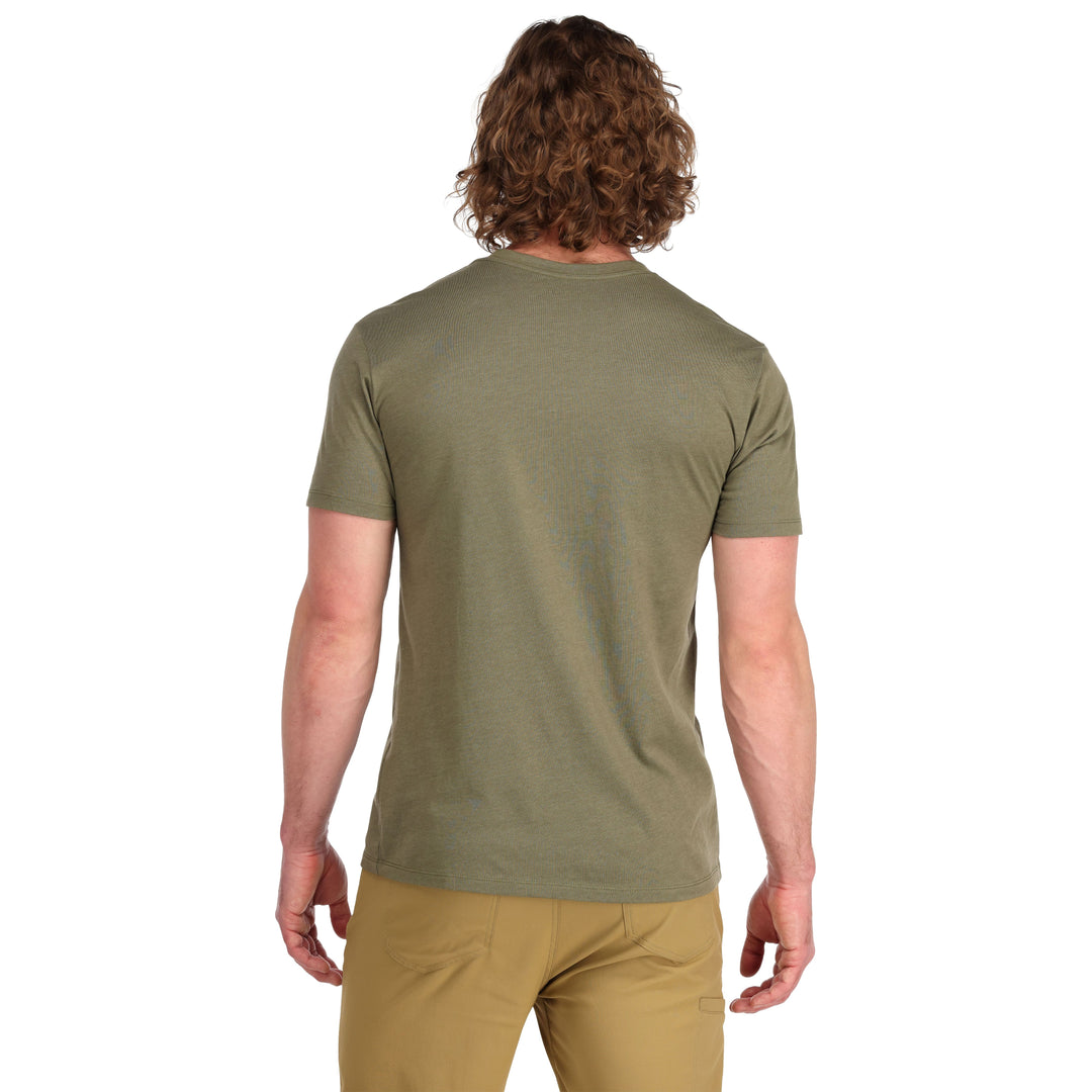 Simms Logo Frame SS T-Shirt Military Heather Image 03