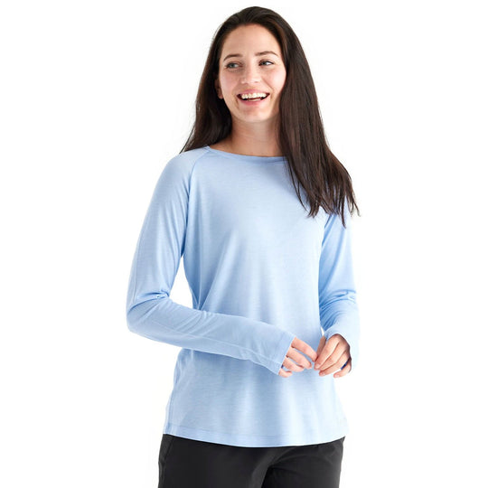 Free Fly Women's Bamboo Lightweight Long Sleeve II Clear Sky Image 01