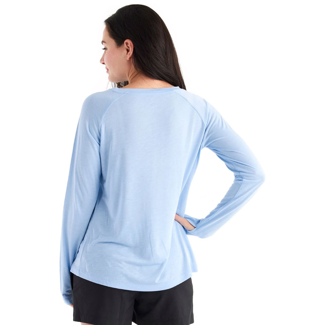 Free Fly Women's Bamboo Lightweight Long Sleeve II Clear Sky Image 02