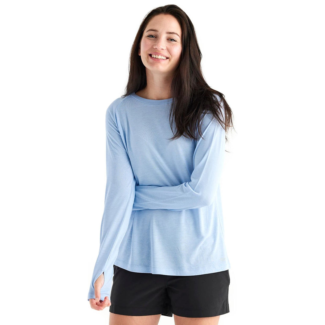 Free Fly Women's Bamboo Lightweight Long Sleeve II Clear Sky Image 03