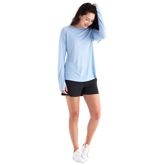 Free Fly Women's Bamboo Lightweight Long Sleeve II Clear Sky Image 04