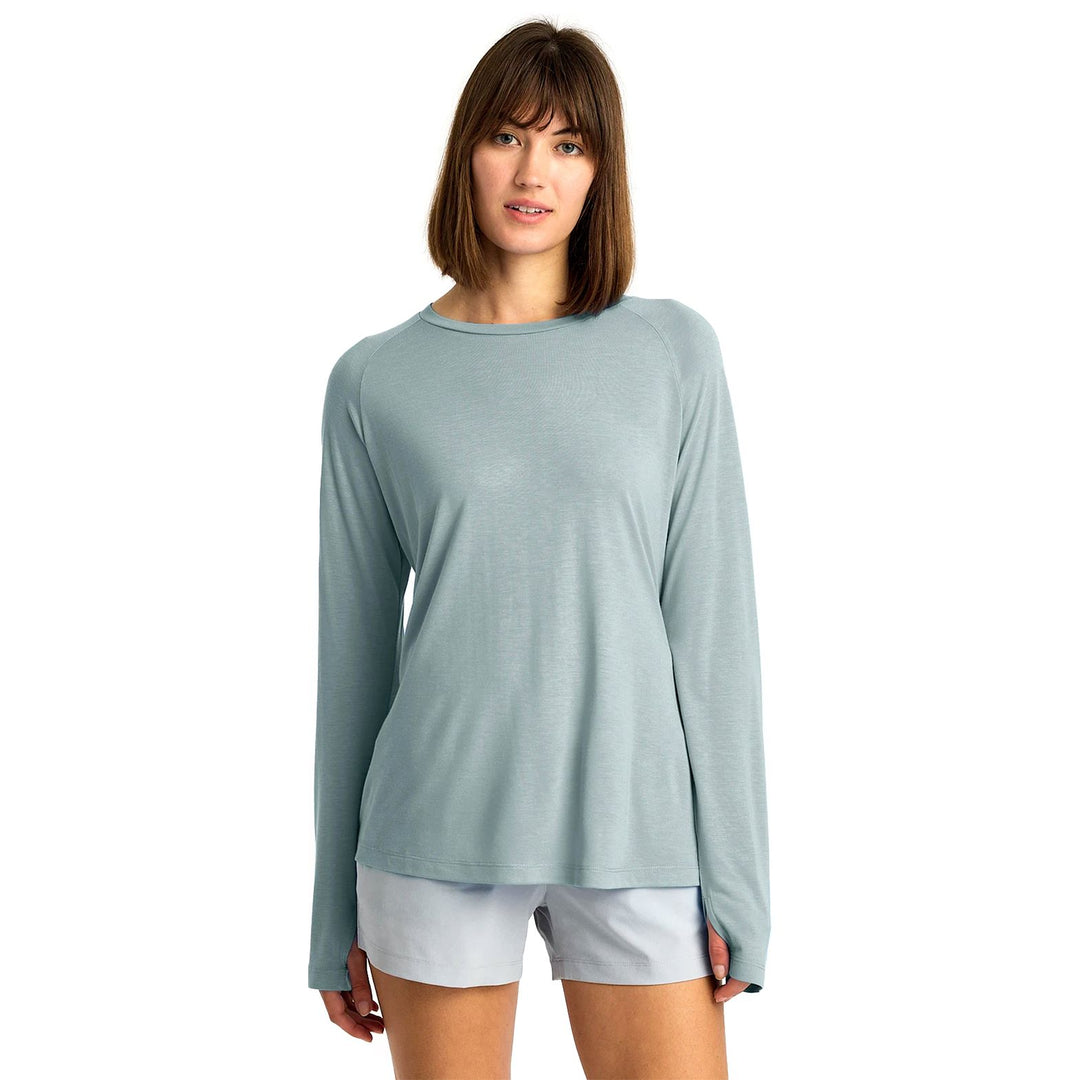 Free Fly Women's Bamboo Lightweight Long Sleeve II Slate Image 01