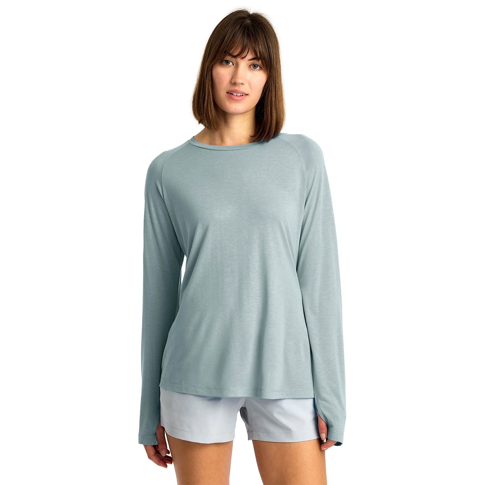 Free Fly Women's Bamboo Lightweight Long Sleeve II Slate Image 01