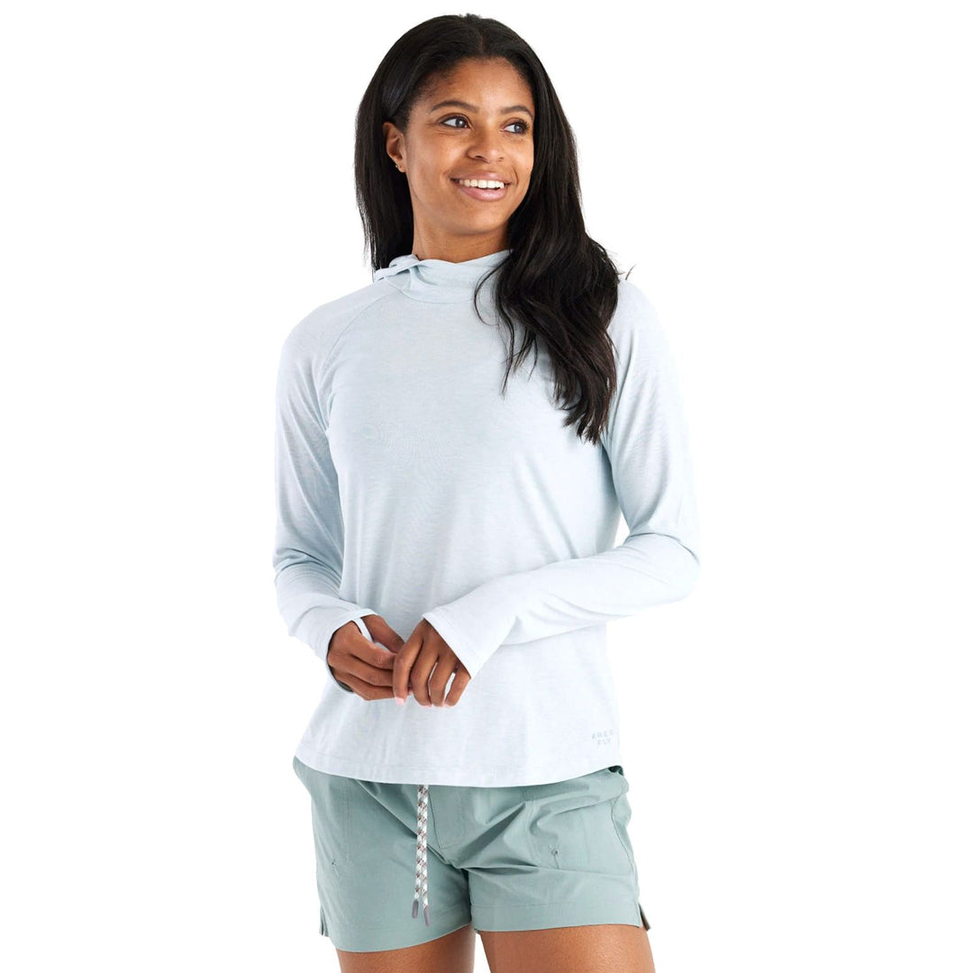 Free Fly Women's Elevate Hoodie Heather Tide Pool Image 01