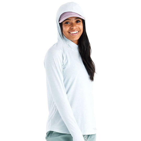 Free Fly Women's Elevate Hoodie Heather Tide Pool Image 02