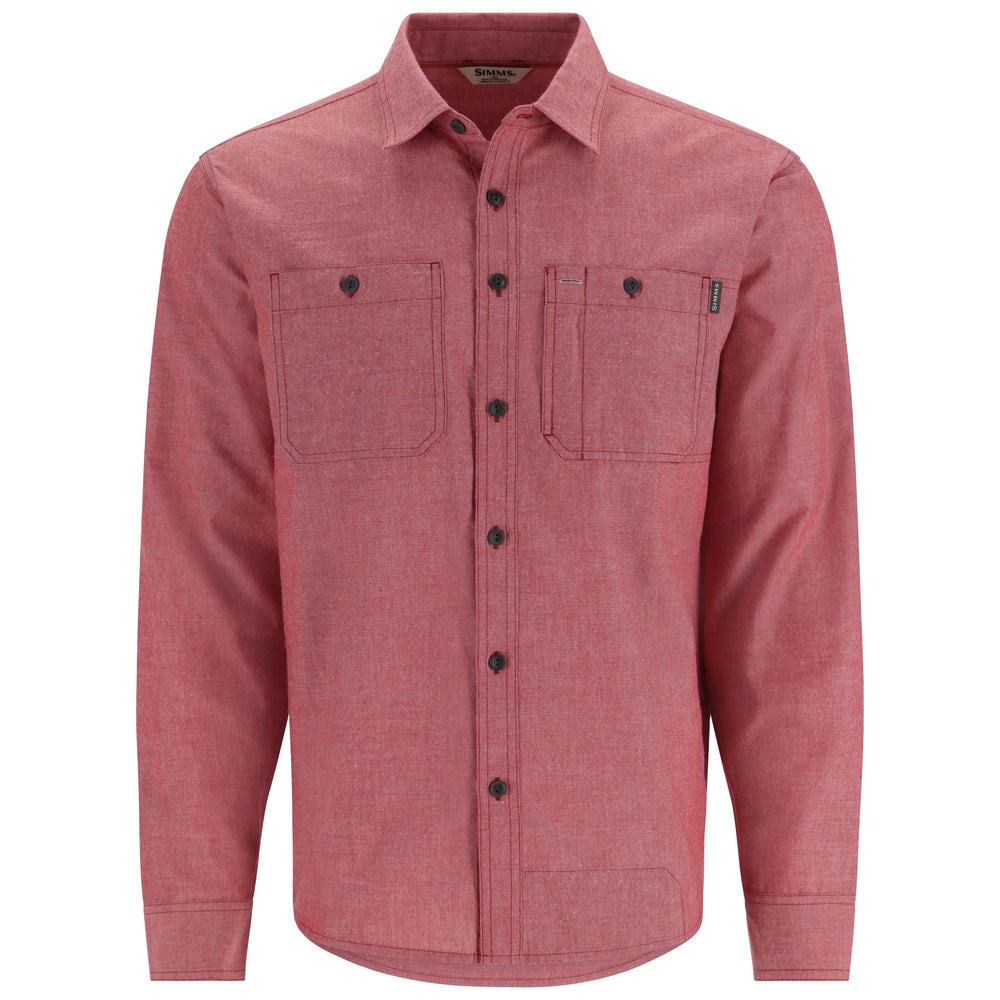 Simms Cutbank Chambray LS Shirt Sumac Chambray 01