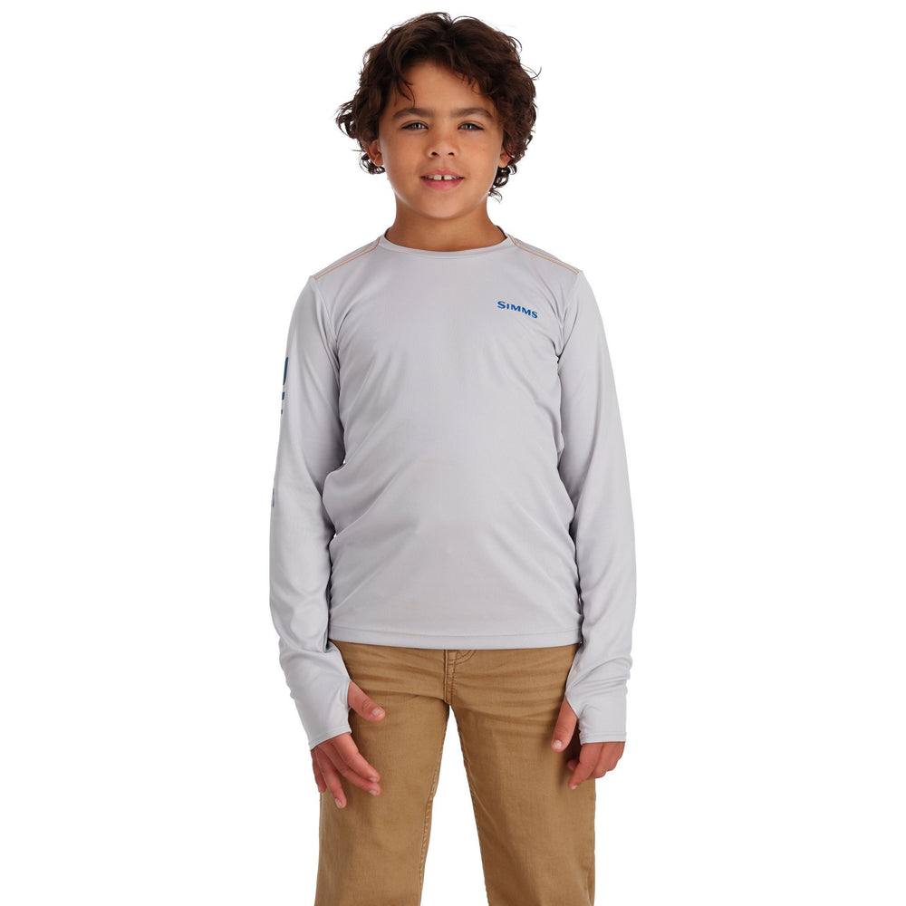 Simms Kid's Solar Tech Crew Neck Sterling / Trout Image 02