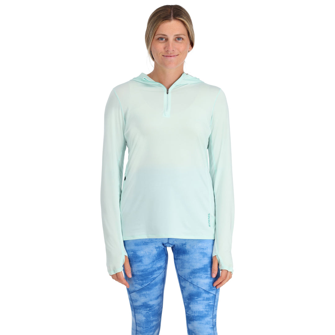 Simms Women's SolarFlex 1/4 Zip Hoody Sea Breeze 02