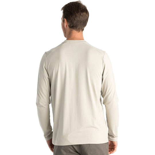 Free Fly Men's Bamboo Flex Long Sleeve Henley Sandstone Image 02