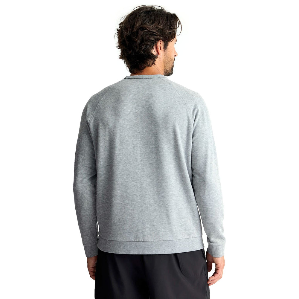 Free Fly Men's Bamboo Lightweight Fleece Crew Heather Grey Image 02