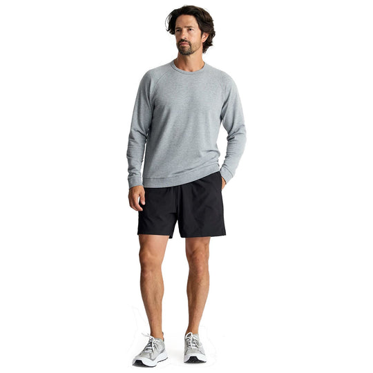 Free Fly Men's Bamboo Lightweight Fleece Crew Heather Grey Image 05