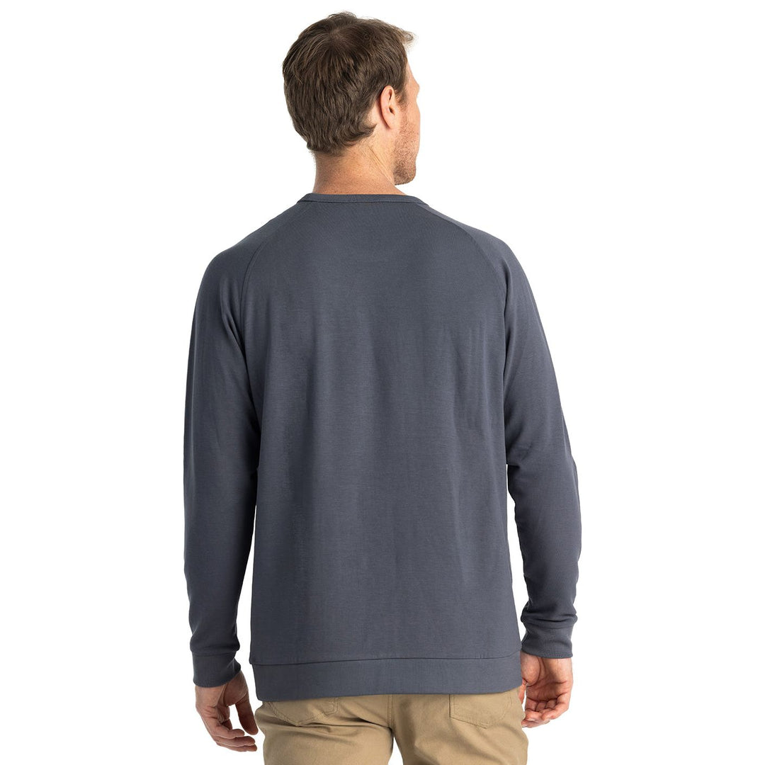 Free Fly Men's Bamboo Lightweight Fleece Crew Storm Cloud Image 02