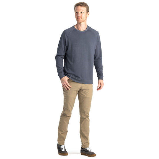 Free Fly Men's Bamboo Lightweight Fleece Crew Storm Cloud Image 04