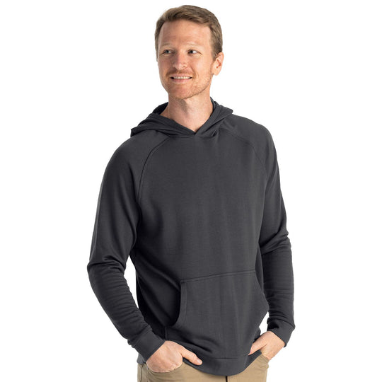 Free Fly Men's Bamboo Lightweight Fleece Hoodie Black Sand Image 01