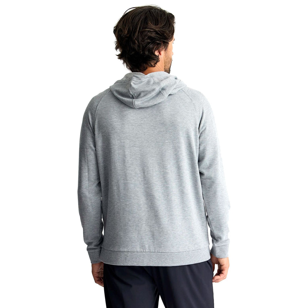 Free Fly Men's Bamboo Lightweight Fleece Hoodie Heather Grey Image 02