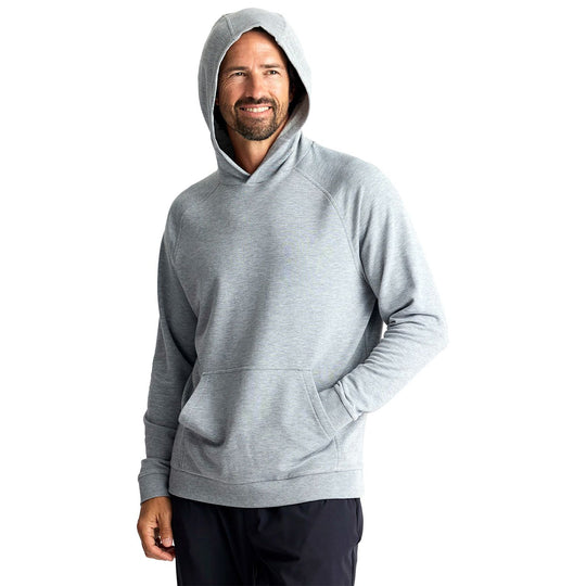 Free Fly Men's Bamboo Lightweight Fleece Hoodie Heather Grey Image 03