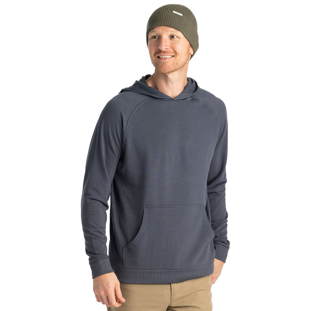 Free Fly Men's Bamboo Lightweight Fleece Hoodie Storm Cloud Image 01