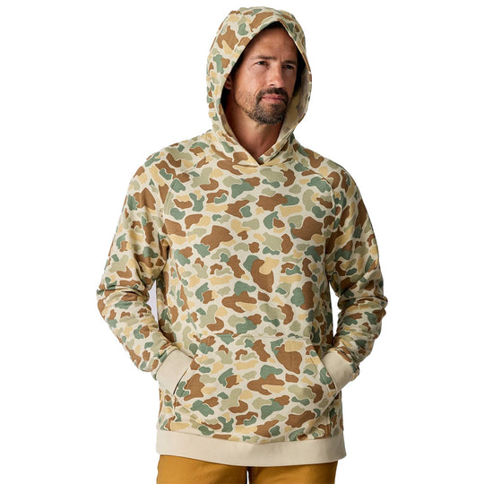 Free Fly Men's Bamboo Lightweight Fleece Hoodie Vintage Camo Image 04