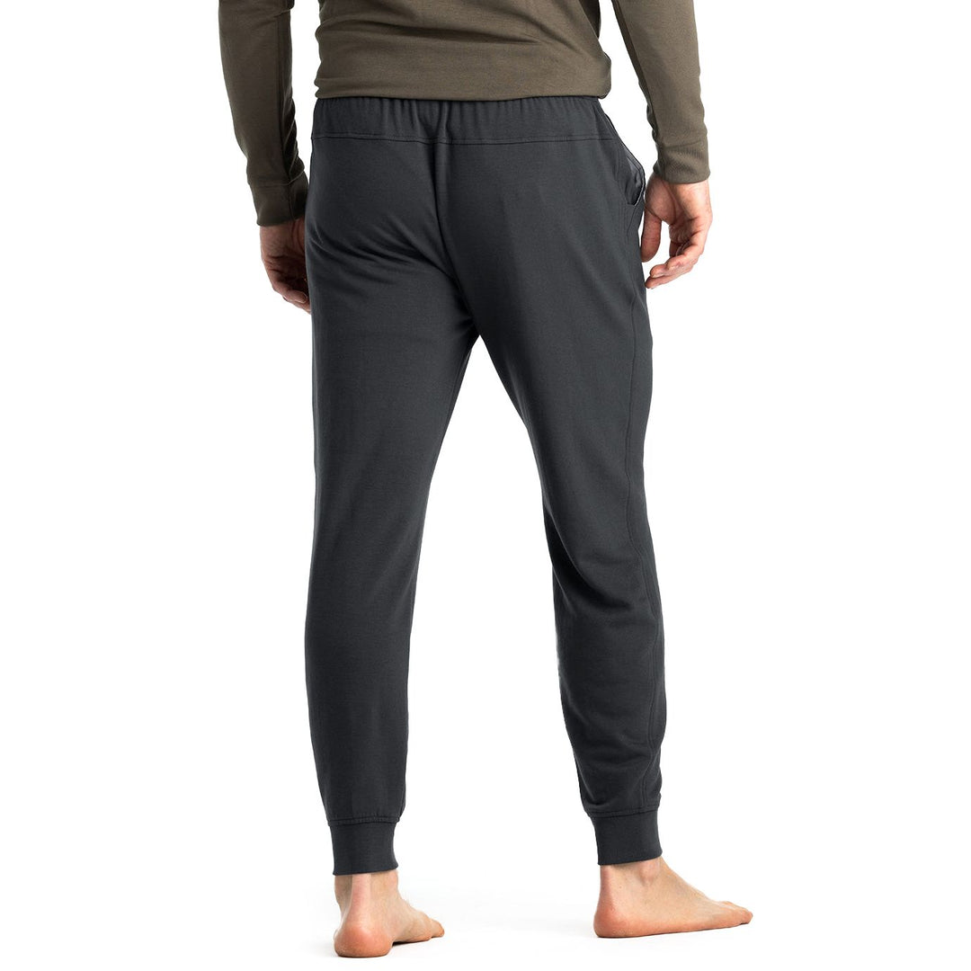 Free Fly Men's Bamboo Lightweight Fleece Jogger Black Sand Image 02