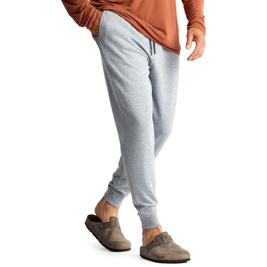 Free Fly Men's Bamboo Lightweight Fleece Jogger Heather Grey Image 01