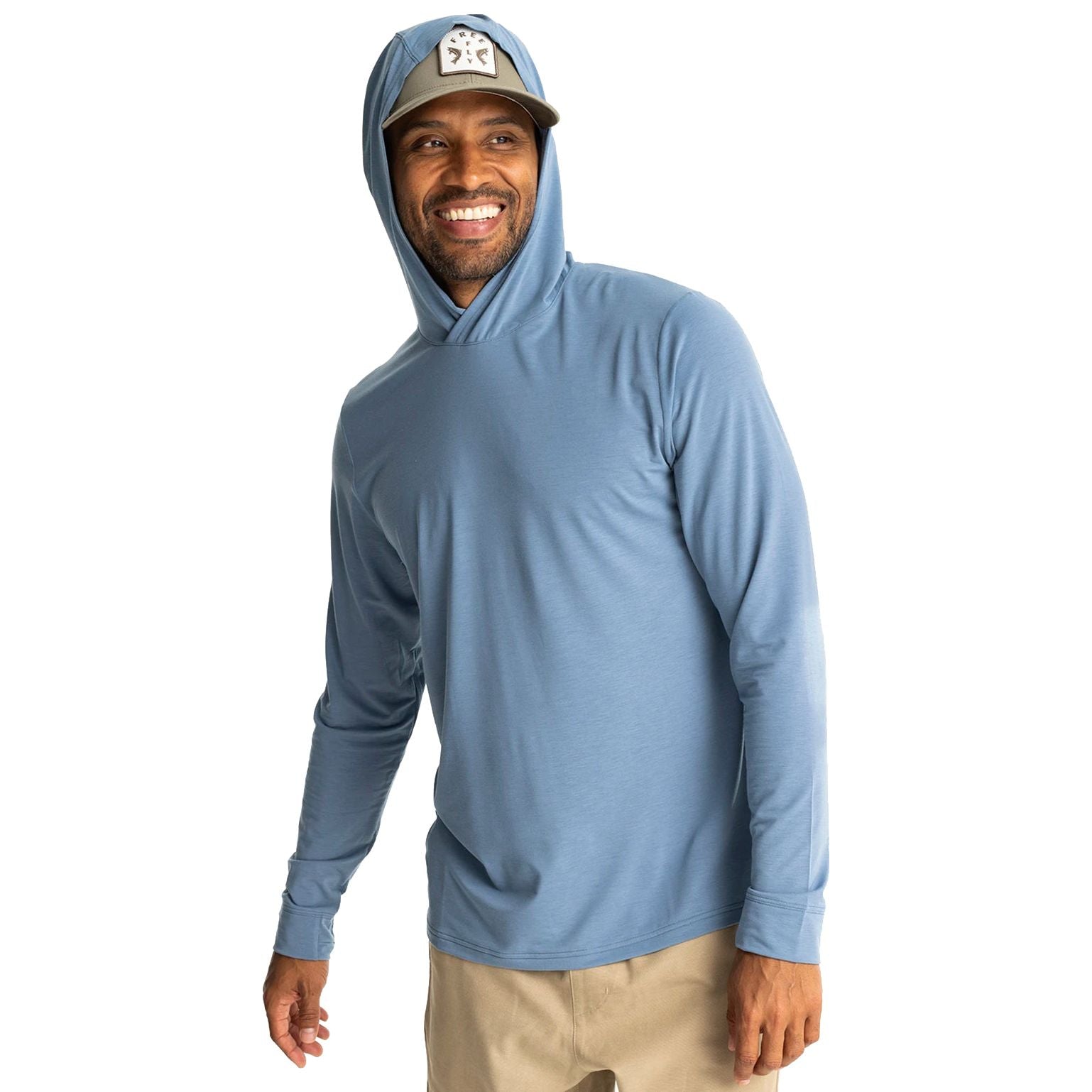 Free Fly Men's Elevate Lightweight Hoodie Bluestone Image 01