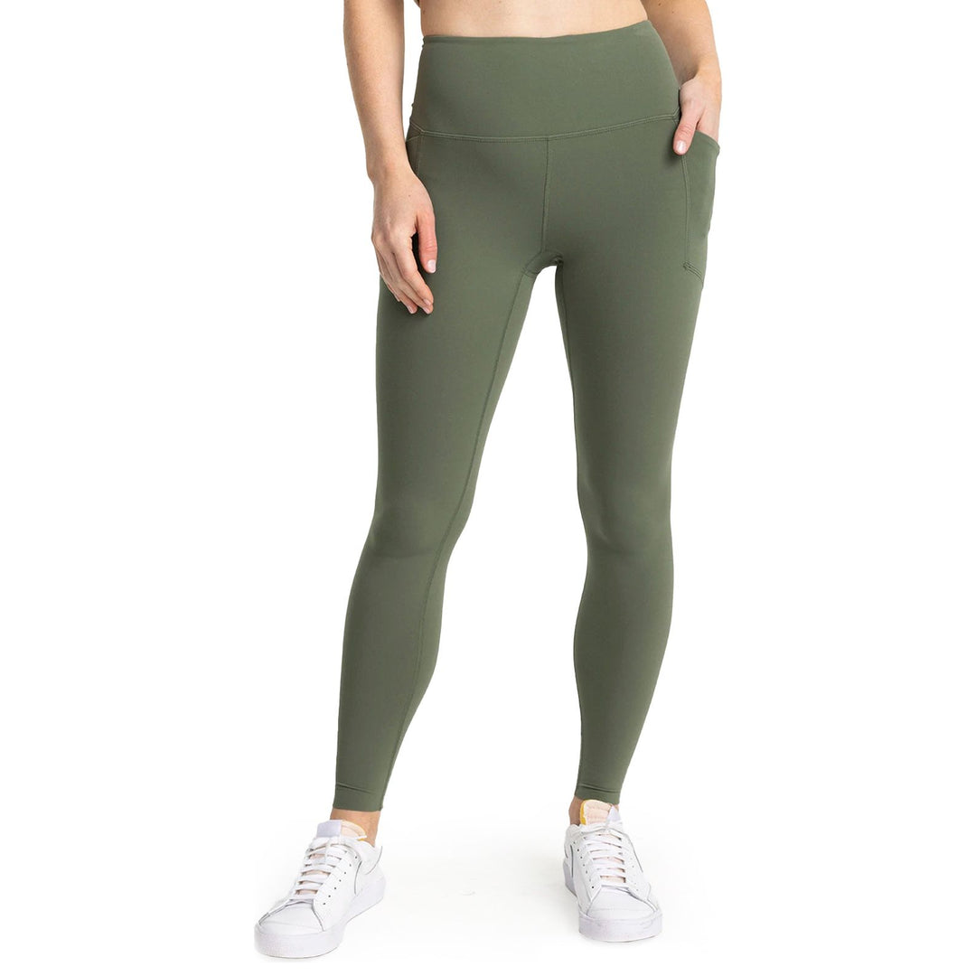 Free Fly Women's All Day 7/8 Pocket Legging Agave Green Image 01