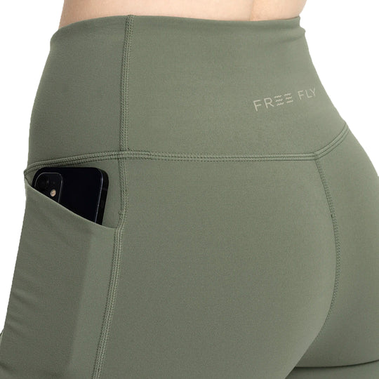 Free Fly Women's All Day 7/8 Pocket Legging Agave Green Image 03