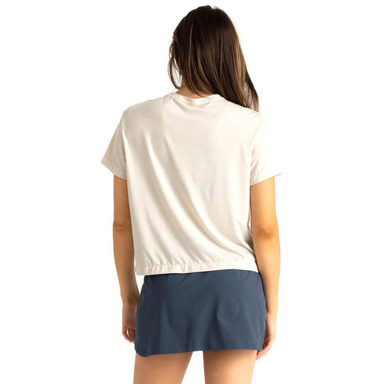 Free Fly Women's Elevate Lightweight Tee Heather Birch Image 02