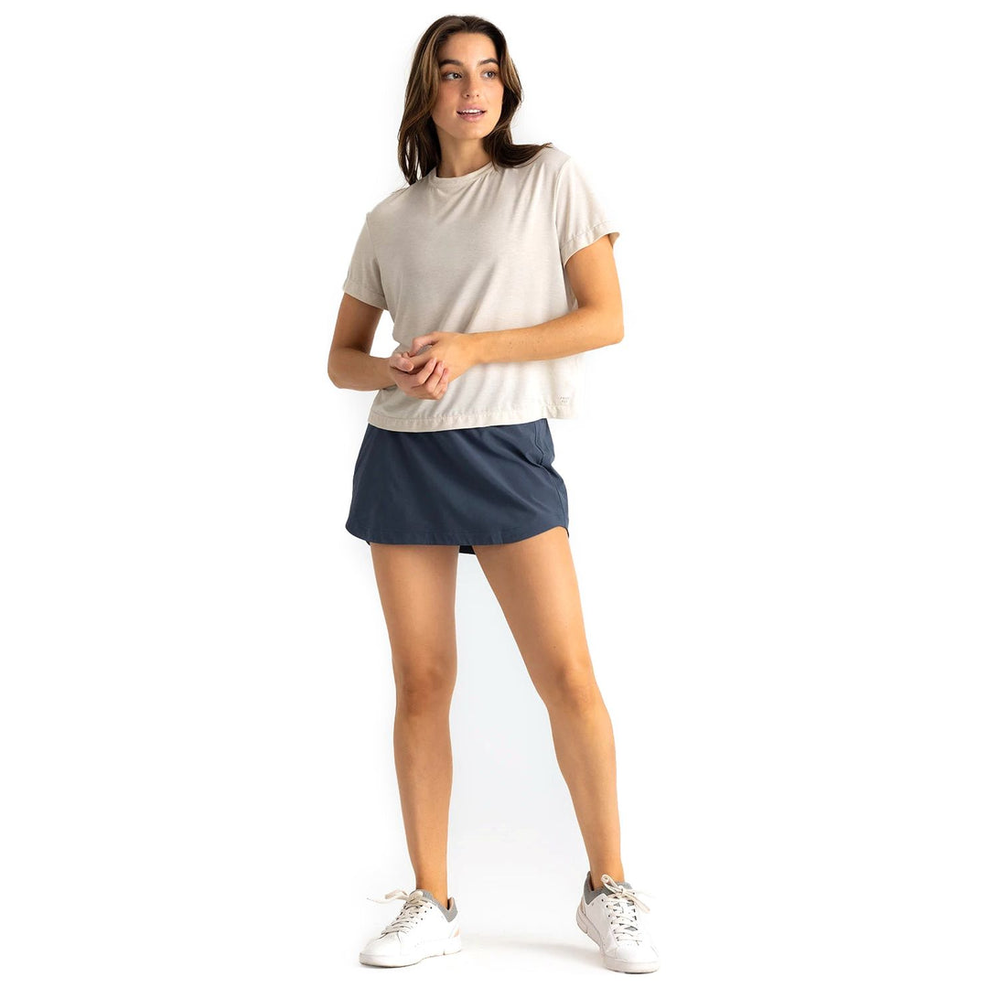 Free Fly Women's Elevate Lightweight Tee Heather Birch Image 03